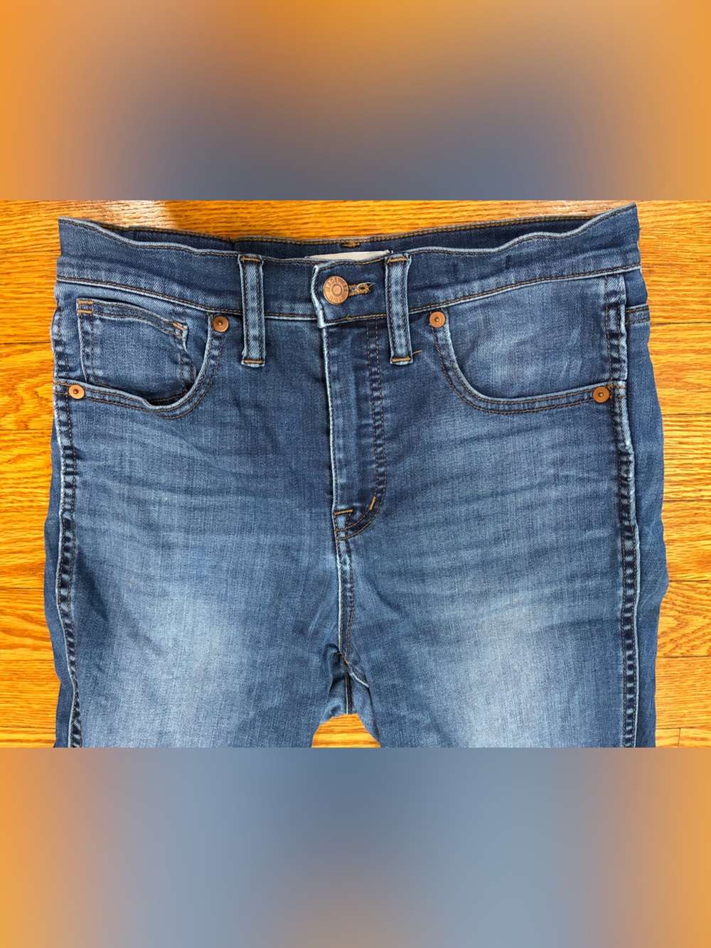 Madewell Women’s 10” High rise Washed Blue Skinny Jeans 27